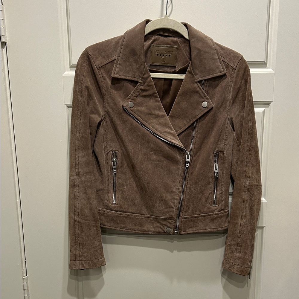 Blank NYC Brown Suede Leather Jacket